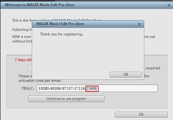 magix registration code